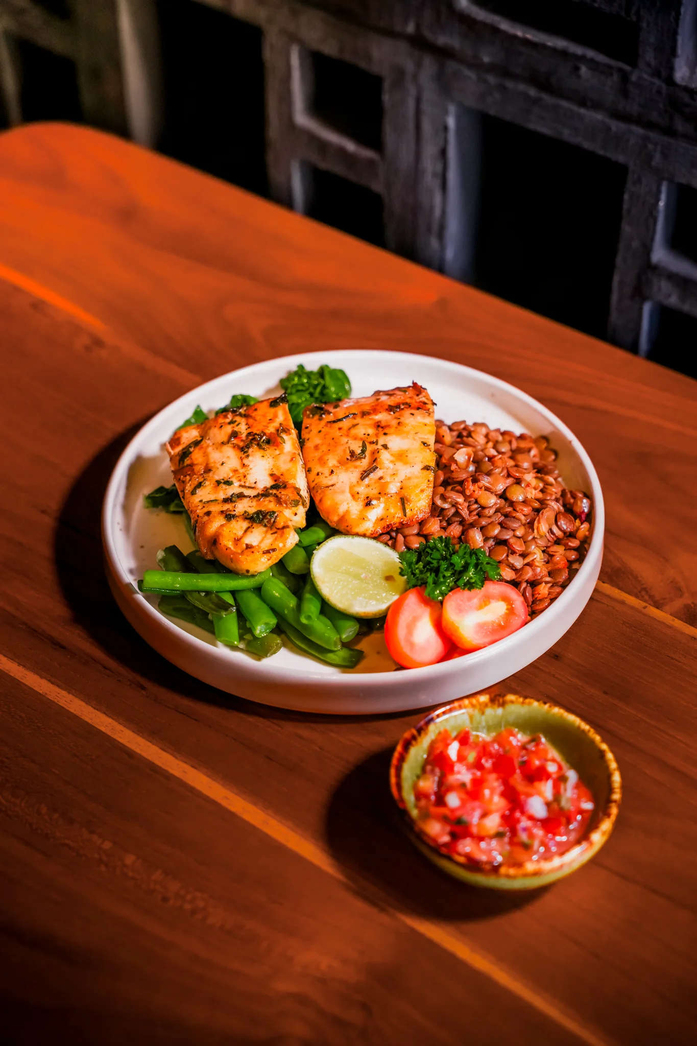 GRILL BUTTER FISH SALSA (HP)