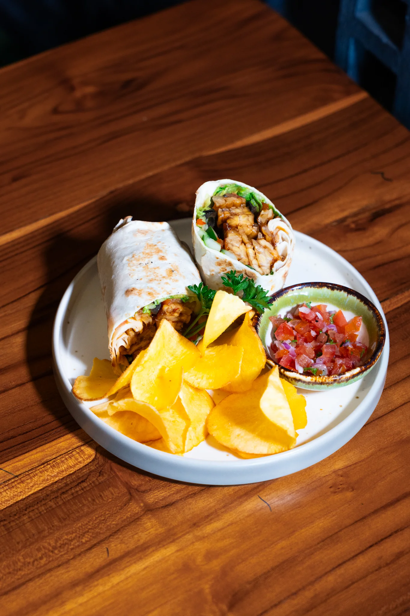 TEMPEH CARAMELIZED WRAP (V)