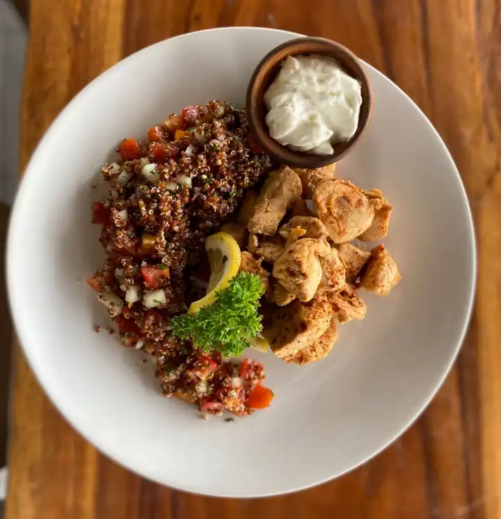 Chicken Tawook and Tabbouleh
